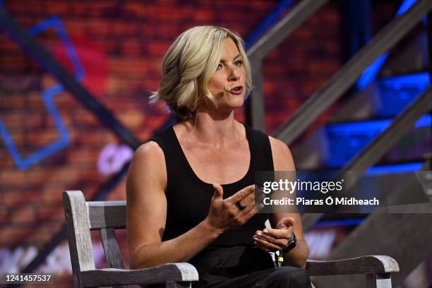 Toronto , Canada - 22 June 2022; Liz Plosser, Editor-in-chief, Women's Health on PandaConf Stage, What's in for gen Z this season?, during day two of...