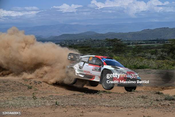 Kalle Rovanpera of Finland and Jonne Halttunen of Finland compete with their Toyota Gazoo Racing WRT Toyota GR Yaris Rally1 during Day One of the FIA...