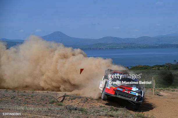 Kalle Rovanpera of Finland and Jonne Halttunen of Finland compete with their Toyota Gazoo Racing WRT Toyota GR Yaris Rally1 during Day One of the FIA...
