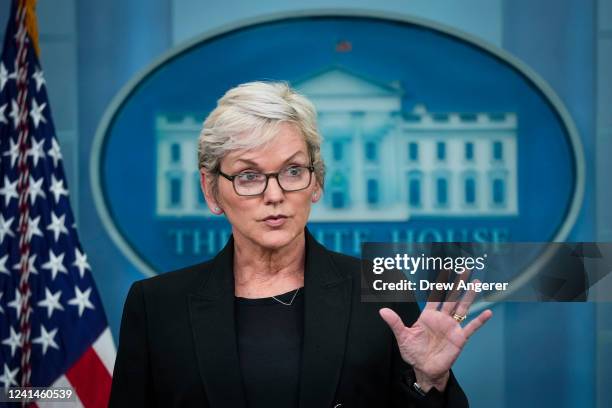 Secretary of Energy Jennifer Granholm speaks during the daily press briefing at the White House on June 22, 2022 in Washington, DC. Granholm...