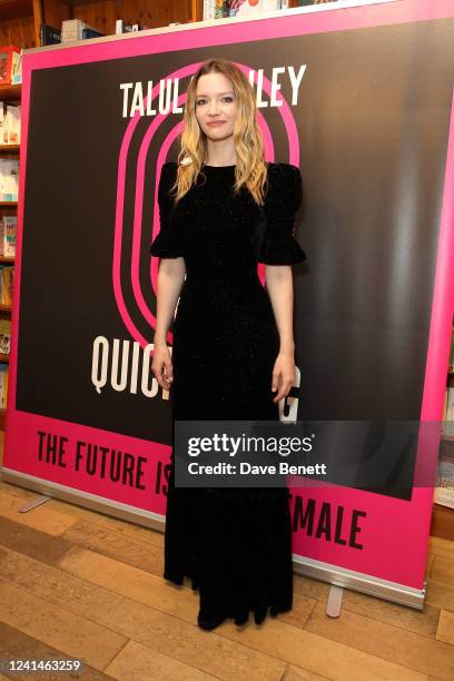 Talulah Riley attends the launch of her new novel "The Quickening" at Daunt Books on June 22, 2022 in London, England.
