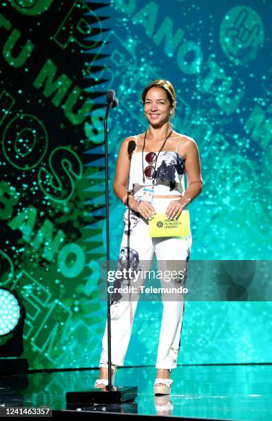 Rehearsal -- Pictured: Adamari Lopez at the Coliseo de Puerto Rico in San Juan, PR on June 22, 2022 --