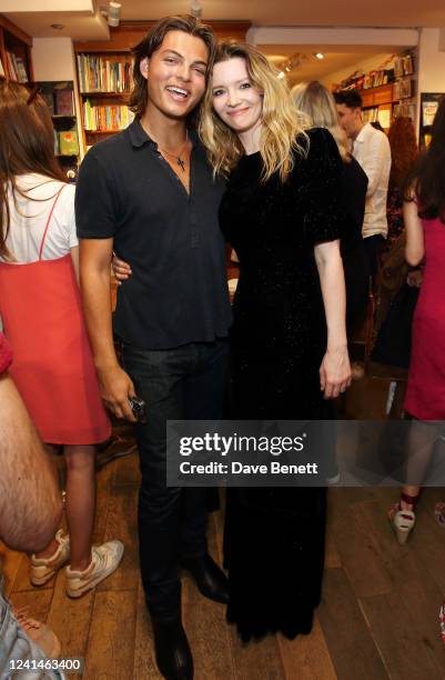 Damian Hurley and Talulah Riley attend the launch of new novel "The Quickening" by Talulah Riley at Daunt Books on June 22, 2022 in London, England.