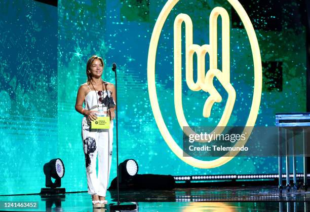 Rehearsal -- Pictured: Adamari Lopez at the Coliseo de Puerto Rico in San Juan, PR on June 22, 2022 --