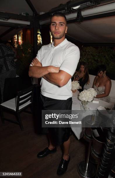 Younes Bendjima attends the Holzweiler dinner during Paris Fashion Week at La Societe on June 22, 2022 in Paris, France.