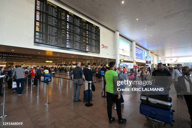 Illustration shows the departure hall of Brussels Airport, in Zaventem, Thursday 23 June 2022. Pilots and cabin crew members of Belgian airlines...