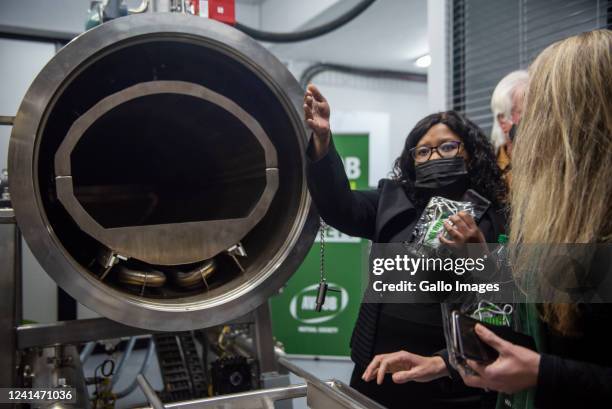 Avbob agents and workers inspect the new Aquamation Facility at Avbob Preparation Centre on June 22, 2022 in Pretoria, South Africa. Aquamation is an...