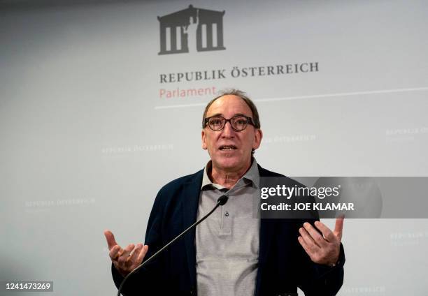 Austrian health minister Johannes Rauch attends a press conference to announce the end of the Covid-19 vaccine mandate in Vienna, on June 23, 2022.