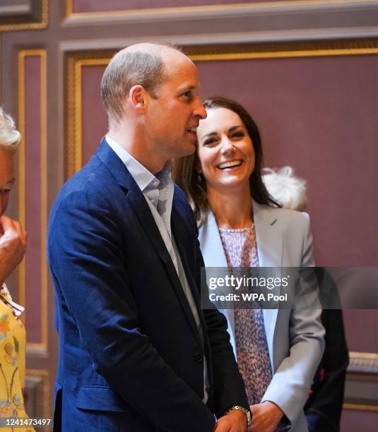 Prince William, Duke of Cambridge and Catherine, Duchess of Cambridge visit Fitzwilliam Museum Cambridge where the Royal couple viewed a portrait of...