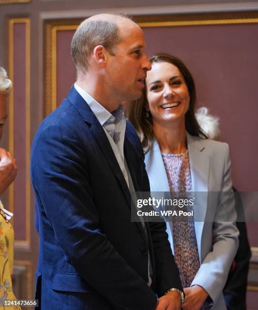 Prince William, Duke of Cambridge and Catherine, Duchess of Cambridge visit Fitzwilliam Museum Cambridge where the Royal couple viewed a portrait of...