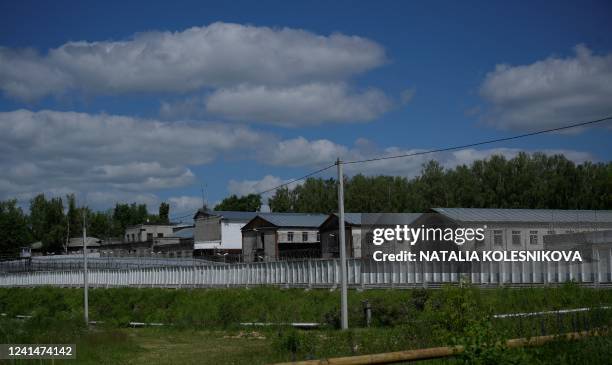 Photograph taken on June 23, 2022 shows a strict-regime penal colony IK-6 where jailed Kremlin critic Alexei Navalny was transferred in March 2022,...