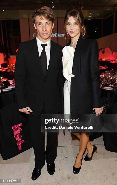 Giorgio Pasotti and Nicoletta Romanoff attend the Gala Telethon during the 5th International Rome Film Festivalat Palazzo delle Esposizioni on...