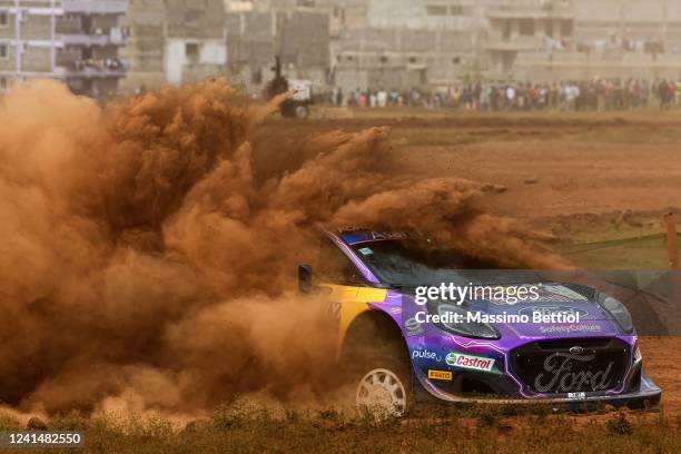 Sebastien Loeb of France and Isabelle Galmische of France are competing with their M-Sport Ford WRT Ford Puma Rally1 during Day Two of the FIA World...