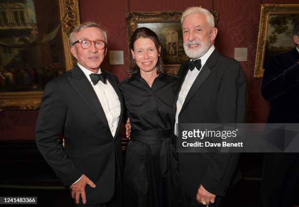 Jasper Conran, Lady Sarah Chatto and Patrick Kinmonth attend 'The Alchemist's Feast', the inaugural summer party & fundraiser for the National...