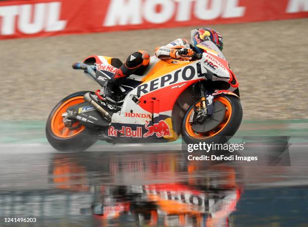 Stefan Bradl of Deutschland, Repsol Honda Team during the Free Practice prior to the MotoGP of Netherlands at TT Circuit Assen on June 24, 2022 in...