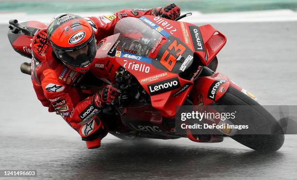 Francesco Bagnaia of Italien, Ducati Lenovo Team during the Free Practice prior to the MotoGP of Netherlands at TT Circuit Assen on June 24, 2022 in...