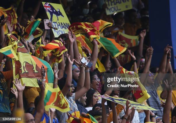 Spectators during the 5th One Day International match between Sri Lanka and Australia at R. Premadasa Stadium on June 24 in Colombo, Sri Lanka.