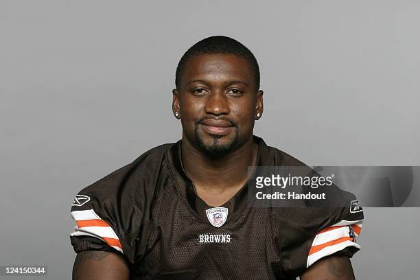 In this handout image provided by the NFL, Sheldon Brown of the Cleveland Browns poses for his NFL headshot circa 2011 in Berea, Ohio.