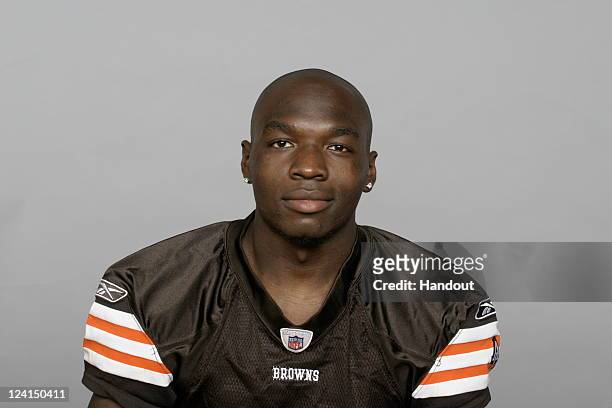 In this handout image provided by the NFL, Jon Haggerty of the Cleveland Browns poses for his NFL headshot circa 2011 in Berea, Ohio.