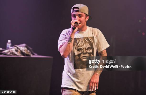 Mac Miller performs at La Cigale on September 8, 2011 in Paris, France.