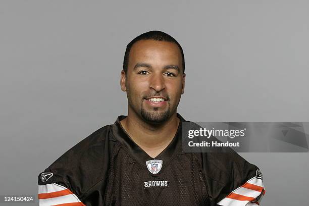 In this handout image provided by the NFL, Reggie Hodges of the Cleveland Browns poses for his NFL headshot circa 2011 in Berea, Ohio.