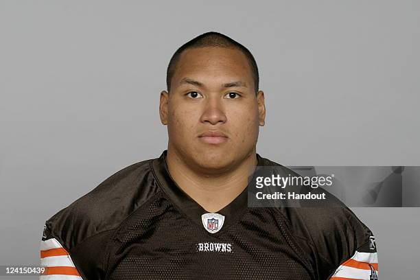 In this handout image provided by the NFL, Shawn Lauvao of the Cleveland Browns poses for his NFL headshot circa 2011 in Berea, Ohio.