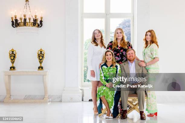 King Willem-Alexander of The Netherlands, Queen Maxima of The Netherlands, Princess Amalia of The Netherlands, Princess Alexia of The Netherlands and...