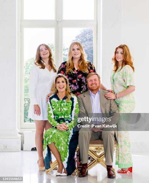 King Willem-Alexander of The Netherlands, Queen Maxima of The Netherlands, Princess Amalia of The Netherlands, Princess Alexia of The Netherlands and...