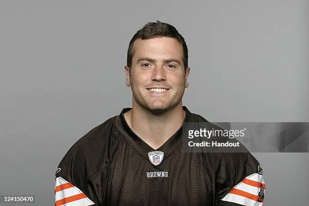 In this handout image provided by the NFL, Ryan Pontbriand of the Cleveland Browns poses for his NFL headshot circa 2011 in Berea, Ohio.