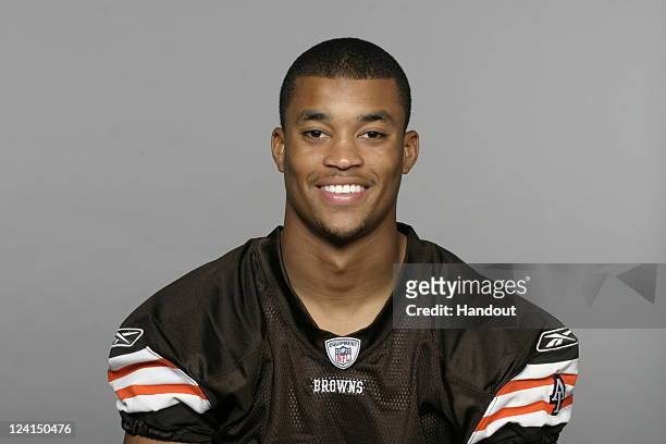 In this handout image provided by the NFL, Brian Robiskie of the Cleveland Browns poses for his NFL headshot circa 2011 in Berea, Ohio.