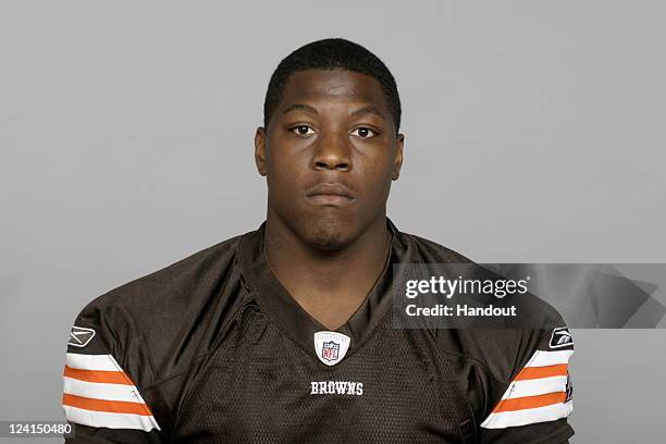 In this handout image provided by the NFL, Brian Sanford of the Cleveland Browns poses for his NFL headshot circa 2011 in Berea, Ohio.