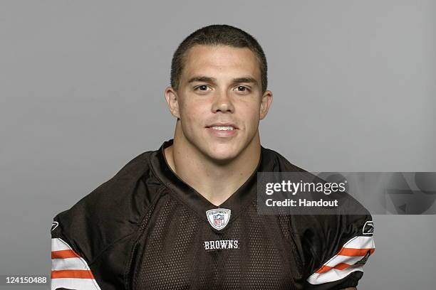 In this handout image provided by the NFL, Ray Ventrone of the Cleveland Browns poses for his NFL headshot circa 2011 in Berea, Ohio.