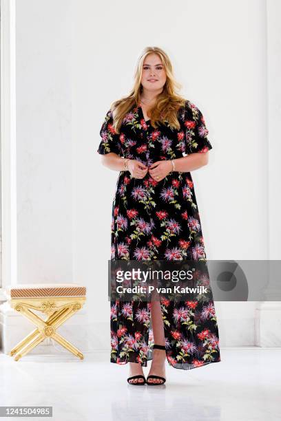 Princess Amalia of The Netherlands of The Netherlands during a photosession in Palace Noordeinde on June 24, 2022 in The Hague, Netherlands.