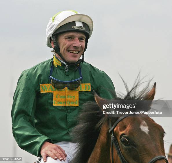 Seb Spencer Racing Jockey Seb Saunders riding Look Here after winning the Oaks at Epsom ...