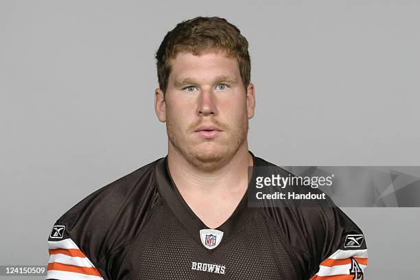 In this handout image provided by the NFL, Phil Trautwein of the Cleveland Browns poses for his NFL headshot circa 2011 in Berea, Ohio.