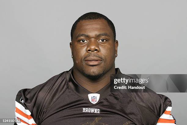 In this handout image provided by the NFL, Ko Quaye of the Cleveland Browns poses for his NFL headshot circa 2011 in Berea, Ohio.