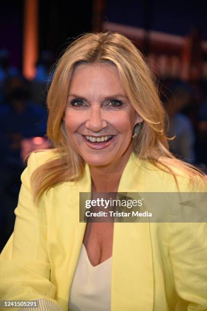 Kim Fisher attends the Riverboat talkshow at rbb Fernsehzentrum on June 24, 2022 in Berlin, Germany.