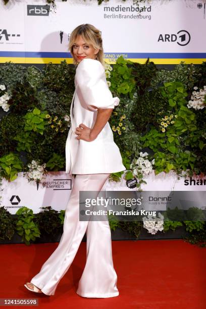 Katrin Bauerfeind arrives for the 72nd Lola - German Film Award at Palais am Funkturm on June 24, 2022 in Berlin, Germany.
