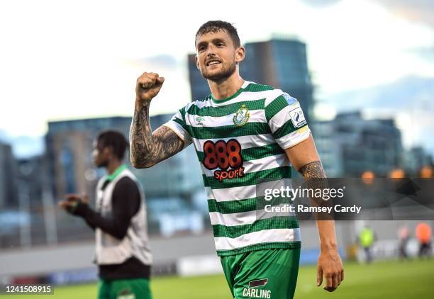 Dublin , Ireland - 24 June 2022; Lee Grace of Shamrock Rovers celebrates after the SSE Airtricity League Premier Division match between Shamrock...