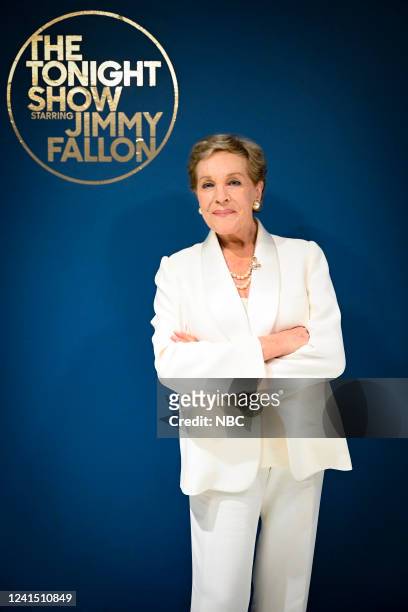 Episode 1678 -- Pictured: Actress Julie Andrews poses backstage on Friday, June 24, 2022 --
