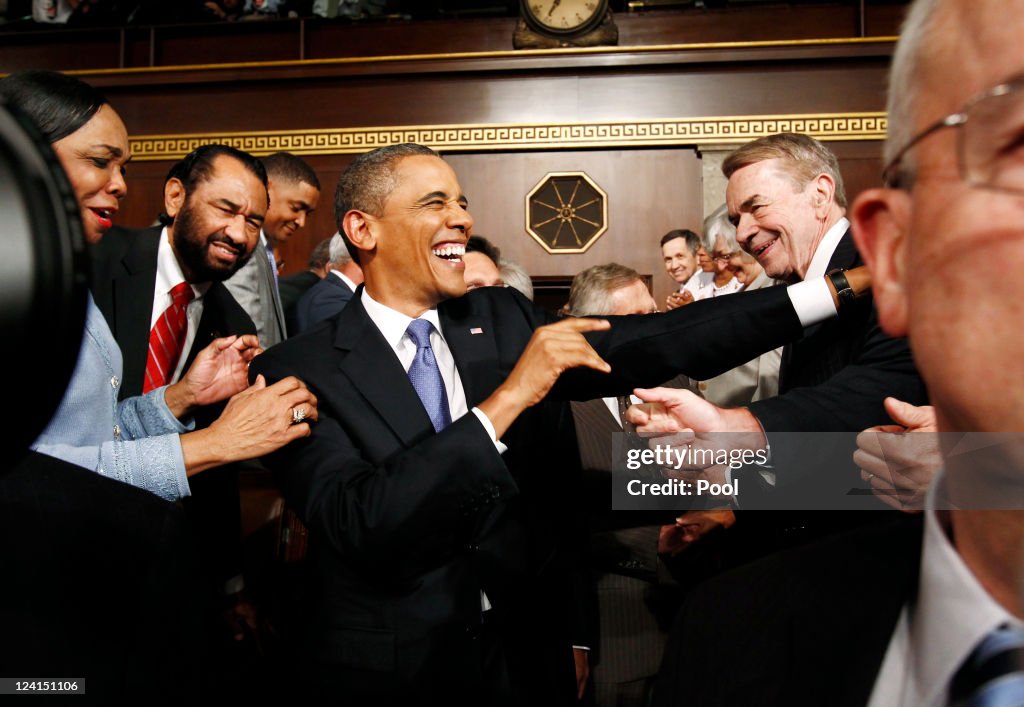 Obama Addresses Joint Session Of Congress On Jobs And The Economy