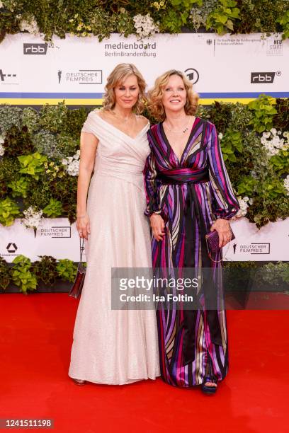 German actress Gesine Cukrowski and German actress Ann-Kathrin Kramer arrive for the 72nd Lola - German Film Award at Palais am Funkturm on June 24,...