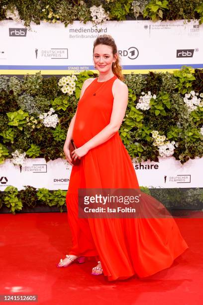 German actress Maria Ehrich arrives for the 72nd Lola - German Film Award at Palais am Funkturm on June 24, 2022 in Berlin, Germany.