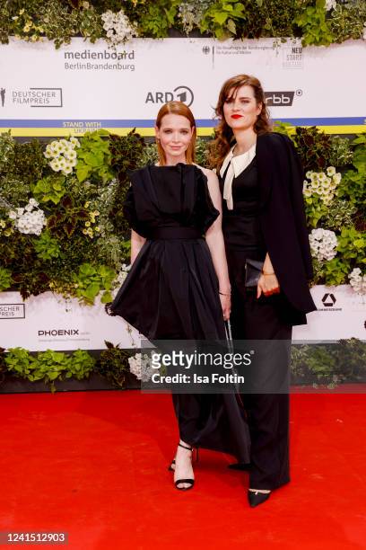 German actress Karoline Herfurth and German actress Nora Tschirner arrive for the 72nd Lola - German Film Award at Palais am Funkturm on June 24,...