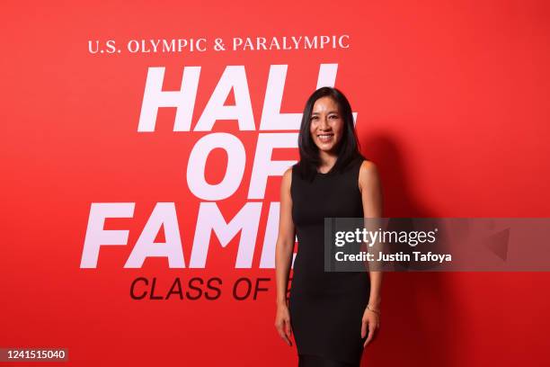 Michelle Kwan is inducted into the 2022 U.S. Olympic & Paralympic Committee Hall Of Fame on June 24, 2022 in Colorado Springs, Colorado.