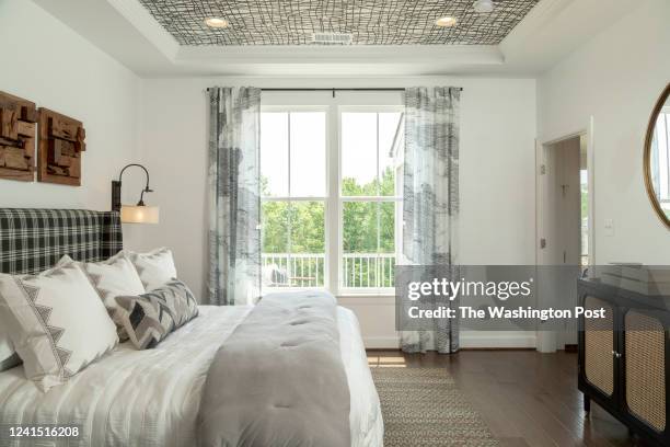 Main level Owners Suite in the Rainier Model Townhome at Cascades at Embry Mill on June 2022 in Stafford Virginia.