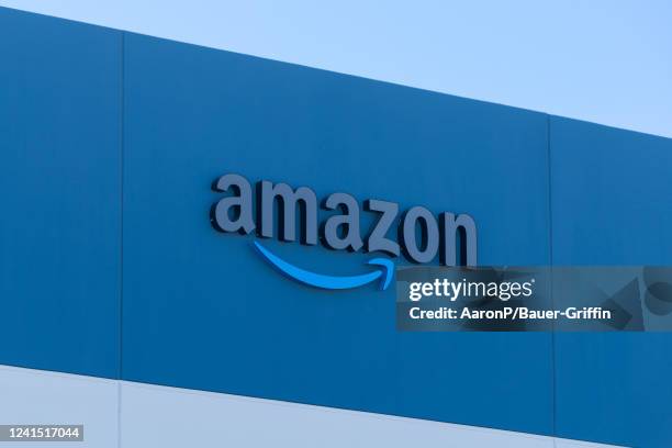 General views of the Amazon Delivery Station and Amazon Fulfillment Center on June 24, 2022 in Burbank, California.