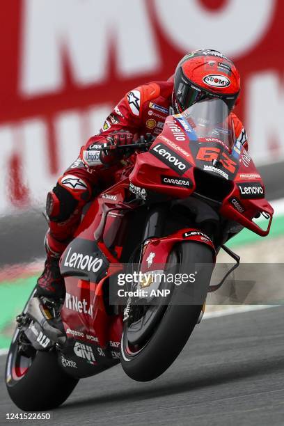 Francesco Bagnaia on his Ducati in action during MotoGP qualifying on June 25, 2022 at the TT circuit of Assen, Netherlands. ANP VINCENT JANNINK