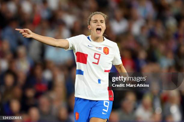 Vivianne Miedema of Netherlands during the Women's International friendly match between England and Netherlands at Elland Road on June 24, 2022 in...