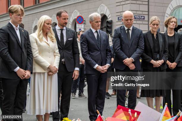 Prince Sverre Magnus of Norway, Crown Princess Mette-Marit of Norway, Crown Prince Haakon of Norway, the Norwegian Prime Minister Jonas Gahr Støre,...